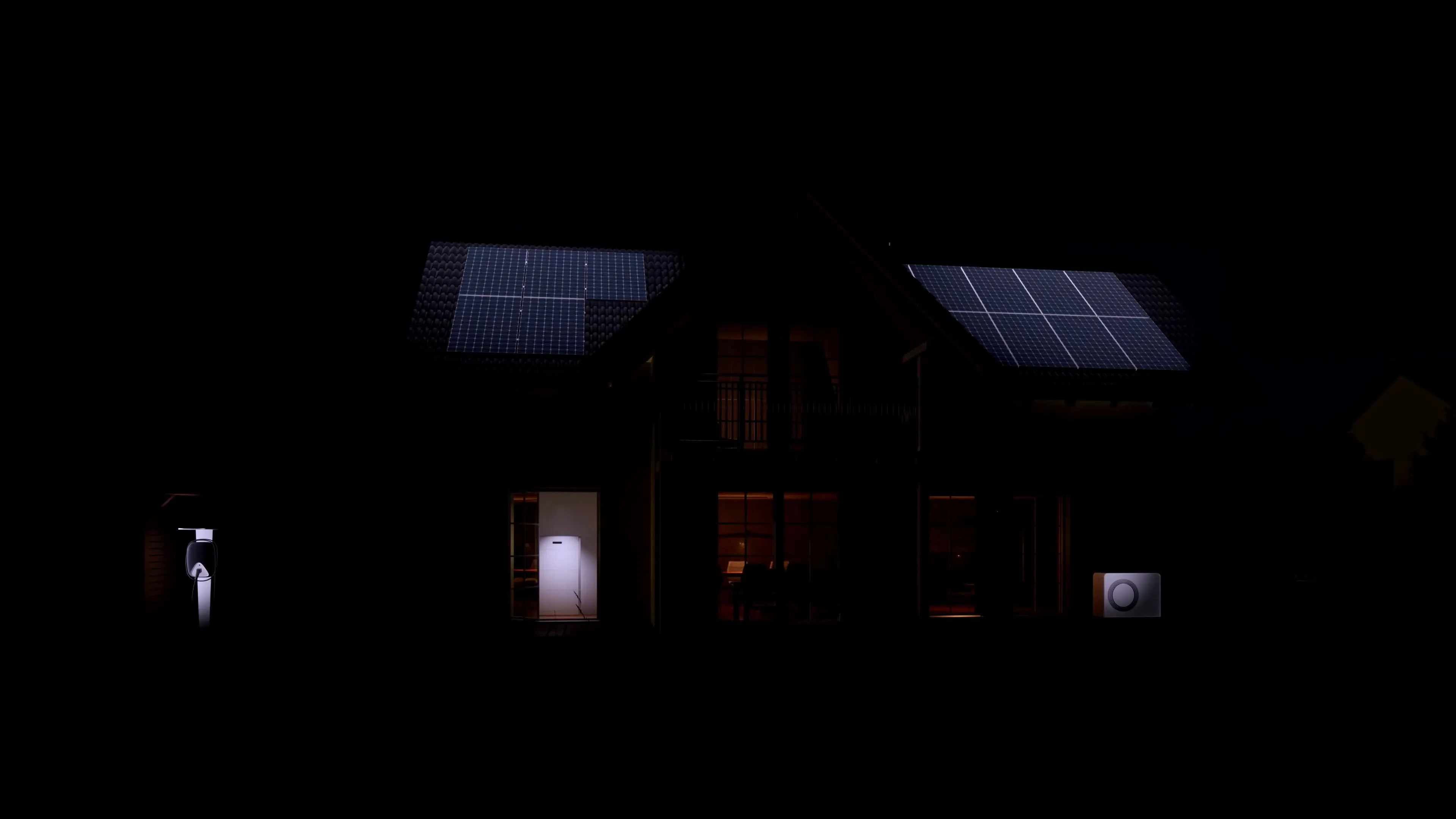 Enpal solar home at night