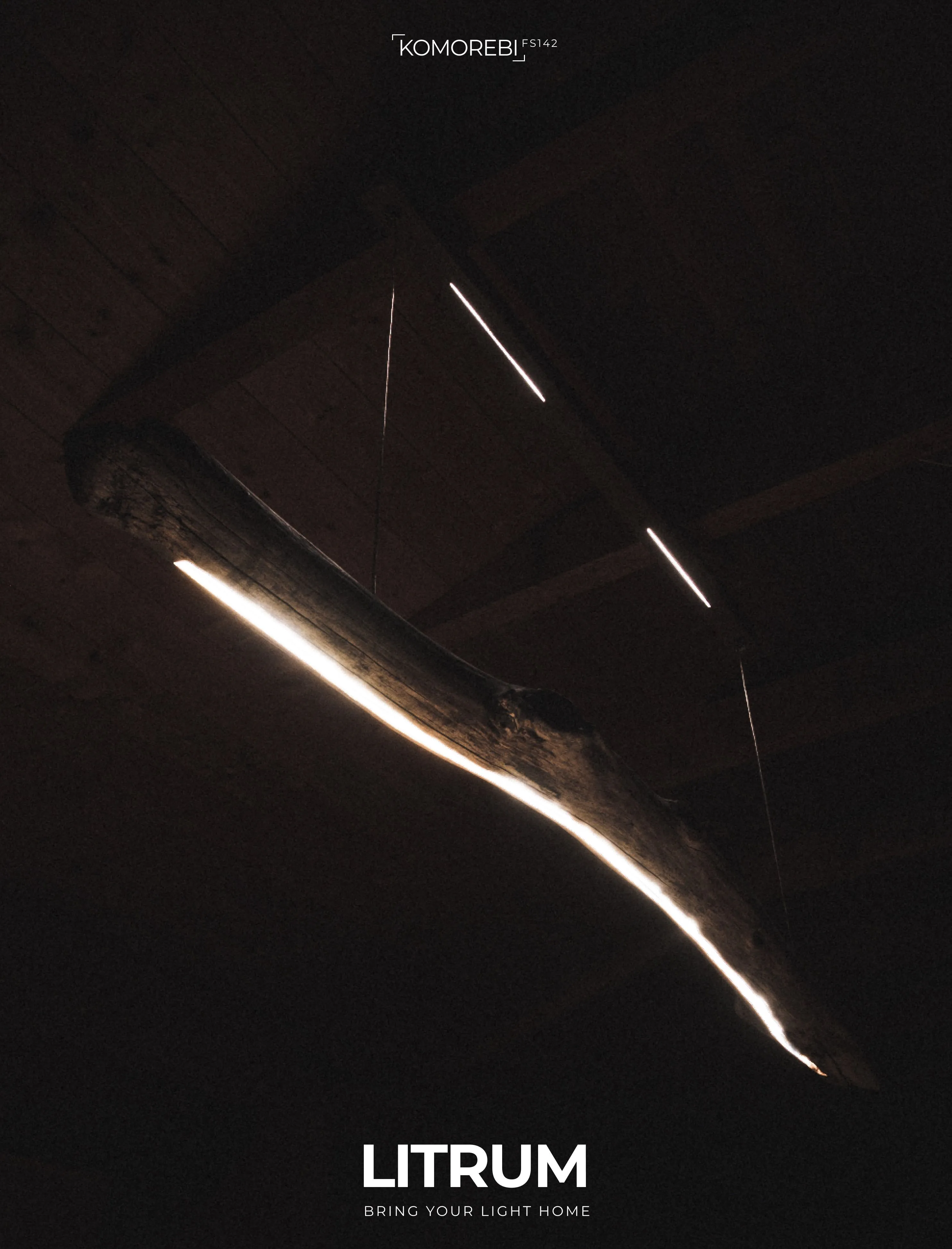 LITRUM driftwood light glowing in the dark